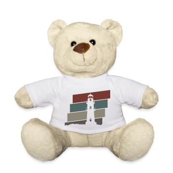 vintage retro lighthouse Northern Germany - Teddy Bear - white - Front