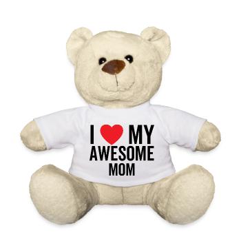 J’aime ma mère géniale - Nounours - blanc - Devant