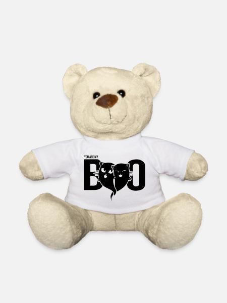 Cat Ghost - You are my boo - Heart - Halloween - Teddy - Weiß