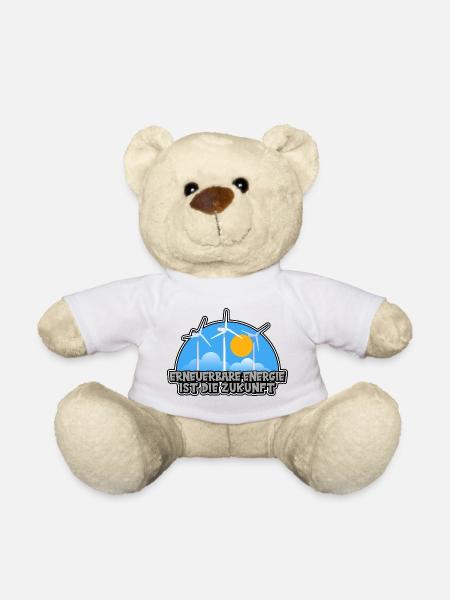 Erneuerbare Energie ist die Zukunft - Teddy - Weiß