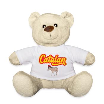 Katalanisch Ane Katalanisch Barratina Regionales Geschenk - Teddy - Weiß - Vorne