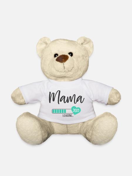 Maman Chargement 2023 Cœur Jeune Maman à venir - Nounours - blanc