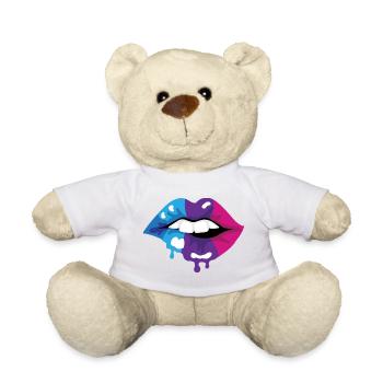 Farbige Lippen - Teddy - Weiß - Vorne