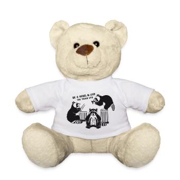 Racoon Band - soyez un rebelle et vivez la vie des ordures - Nounours - blanc - Devant