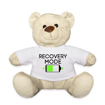 Recovery Mode Get Well Soon Battery Charging - Teddy Bear - white - Front