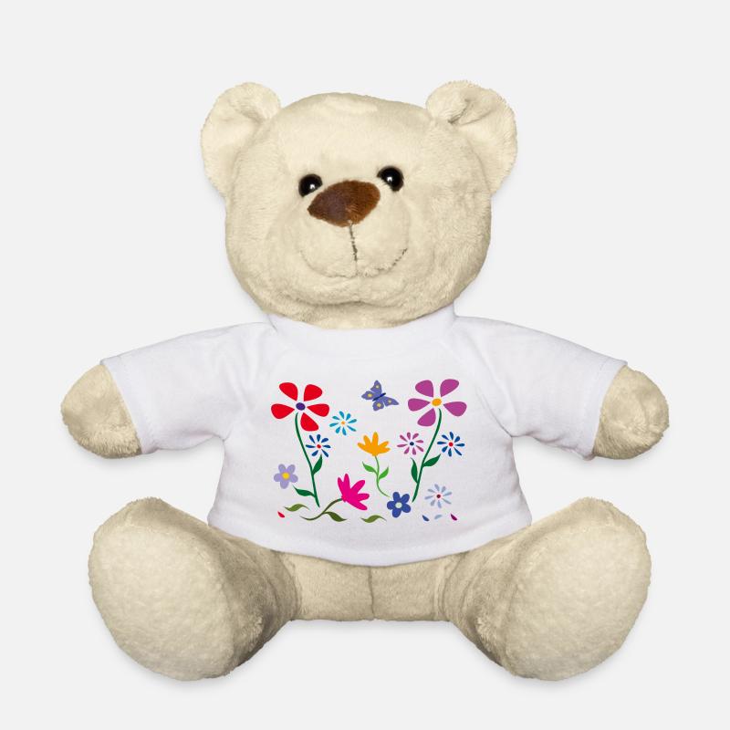 Blumenwiese, Garten, Schmetterling - Teddy - Weiß