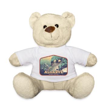 Retro badge, Algarve Portugal, beach summer sun - Teddy Bear - white - Front