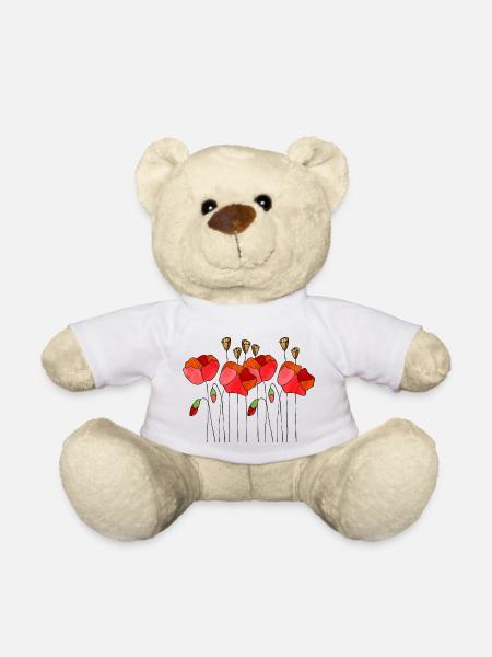 Blumen - Teddy - Weiß