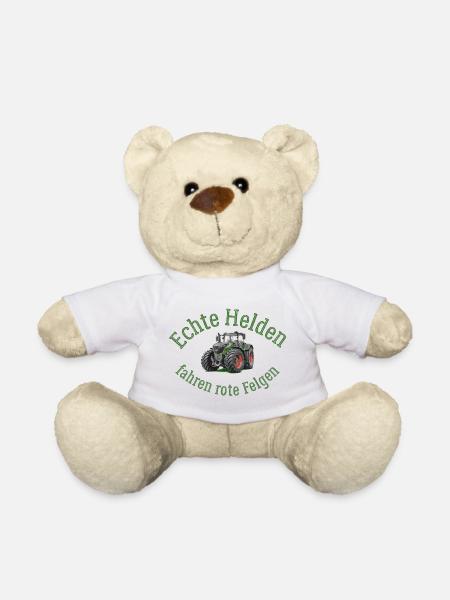 Echte Helden fahren rote Felgen! - Teddy - Weiß
