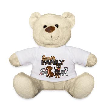 team family dog dog sport family values animal - Teddy Bear - white - Front