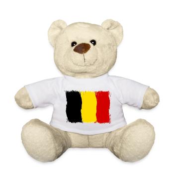 Belgium Belgian Flag Flag Gift - Teddy Bear - white - Front