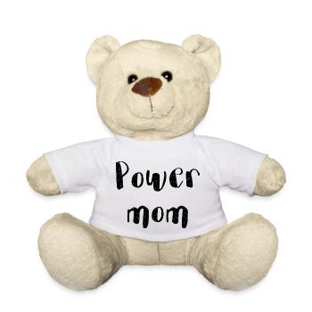 power maman maman maman maman enfants parents police - Nounours - blanc - Devant