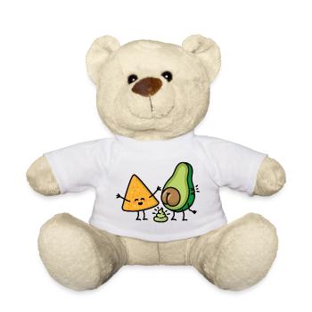 Avocado poop tortilla chips guacamole shit - Teddy Bear - white - Front