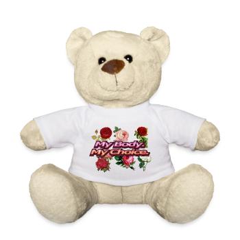 My Body, My Choice (Floral Abortion Flower Design) - Teddy Bear - white - Front