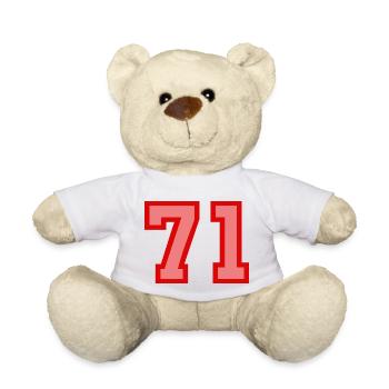 Cool Retro Retrostyle Numéro de maillot numéro de dos - Nounours - blanc - Devant