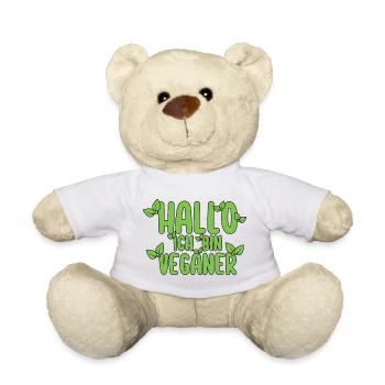 Hallo Ich Bin Veganer - Teddy - Weiß - Vorne