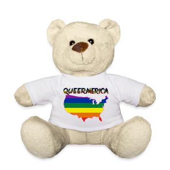 pride america queer gay lesbian love USA US - Teddy Bear - white - Front