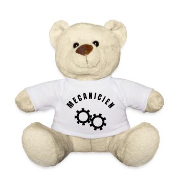 Collection mécanicien - Profession - Nounours - blanc - Devant