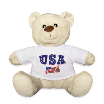 USA Soccer Jersey Drapeau américain - Nounours - blanc - Devant