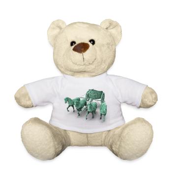 Streitwagen Statue 3D - Quadriga Chariot Statue - Teddy - Weiß - Vorne