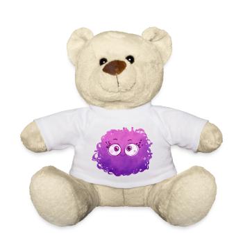 Petit Monstre pelote n°1 – rose - Nounours - blanc - Devant