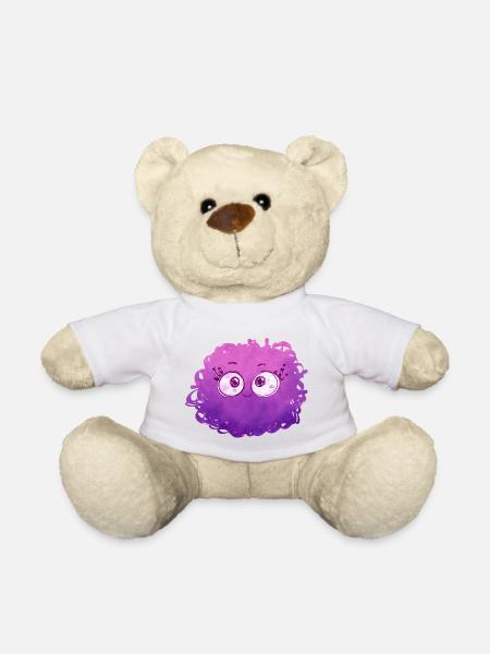 Little Pelota Monster n°1 – pink - Teddy - Weiß