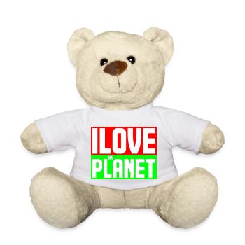 j'aime ma planète - Nounours - blanc - Devant