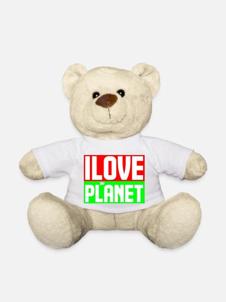Ich liebe meinen Planeten - Teddy - Weiß