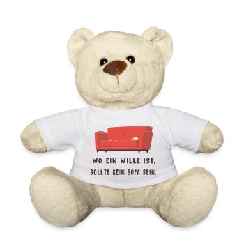 Wo ein Wille ist sollte kein Sofa sein - Teddy - Weiß - Vorne