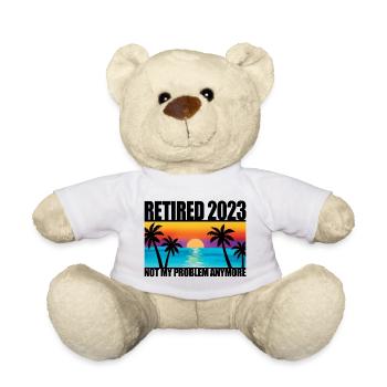 Ruhestand 2023 Ruhestand Geschenk für Männer & Frauen Lustig - Teddy - Weiß - Vorne