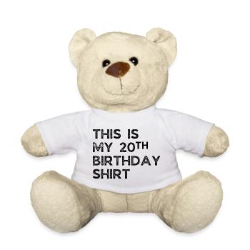 20th birthday - Teddy Bear - white - Front