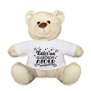 raler va sacrement aider- humour - Nounours - blanc - Devant