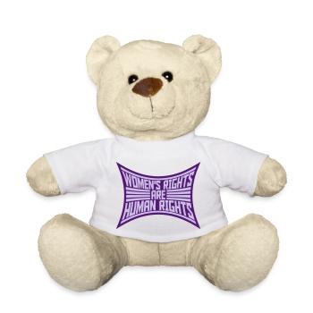 womens rights feminist quote - Teddy Bear - white - Front