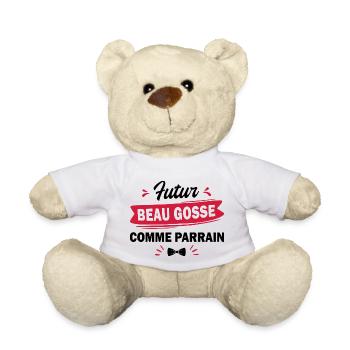 Futur beau gosse comme parrain / Futur bogosse - Nounours - blanc - Devant
