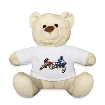 Motocross - Teddy Bear - white - Front
