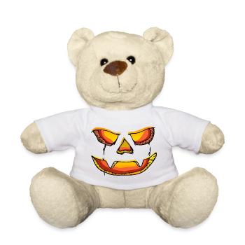 Jack-o'-lantern pumpkin lantern Halloween - Teddy Bear - white - Front