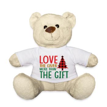 Aimez le donateur plus que le cadeau - Nounours - blanc - Devant