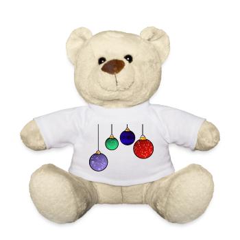 Christmas tree baubles - Christmas decoration - Teddy Bear - white - Front
