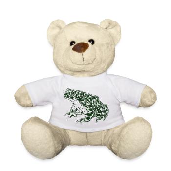 Toad Frog Graphic Aquatic Amphibian Frog Lovers - Teddy Bear - white - Front