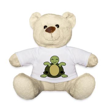 Süße Schildkröte Geschenkidee Baby und Kinder - Teddy - Weiß - Vorne
