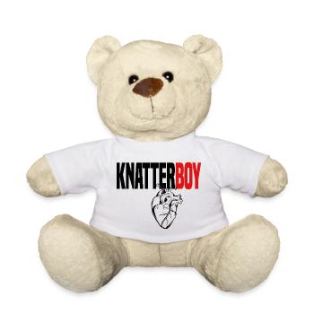 Knatterboy with Heart und rot Aufreißer - Teddy - Weiß - Vorne