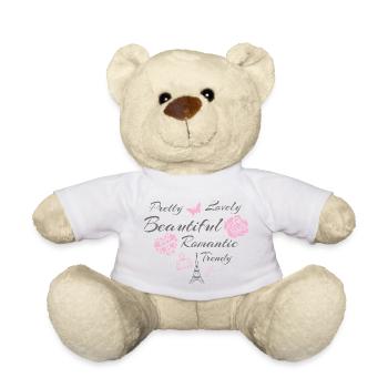 Beautiful romantic design - Teddy Bear - white - Front