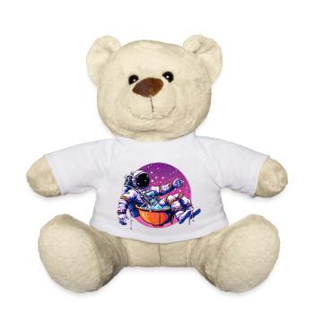 Funky Astronaut im Weltraum nimmt ein Bad - Teddy - Weiß - Vorne