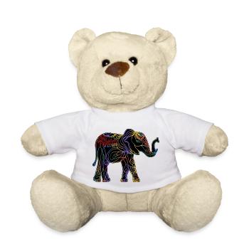 Éléphant - Nounours - blanc - Devant