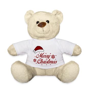 Merry Christmas - Teddy - Weiß - Vorne