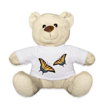 fotodruck schmetterlinge, schwalbenschwänze - Teddy - Weiß - Vorne
