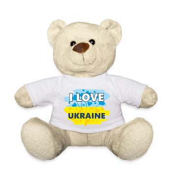Ich liebe die Ukraine - Teddy - Weiß - Vorne