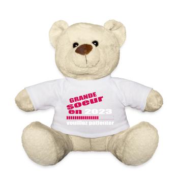 Grande Soeur En 2023 Veuillez Patienter - Nounours - blanc - Devant