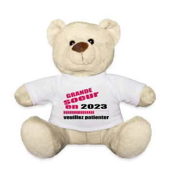 Grande Soeur En 2023 Veuillez Patienter - Nounours - blanc - Devant