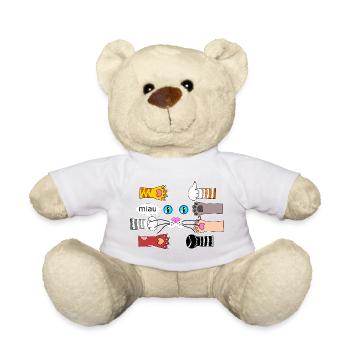 Cat Design Cat Pattes de chat Museau de chat - Nounours - blanc - Devant